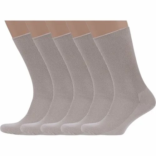 Носки Dr. Feet, комплект, 5 пар, размер 29, бежевый