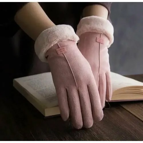 Перчатки , размер OneSize, розовый, коралловый