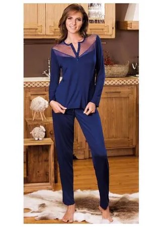 Cotonella Изысканная пижама из эластичного вискозного полотна, синий, S