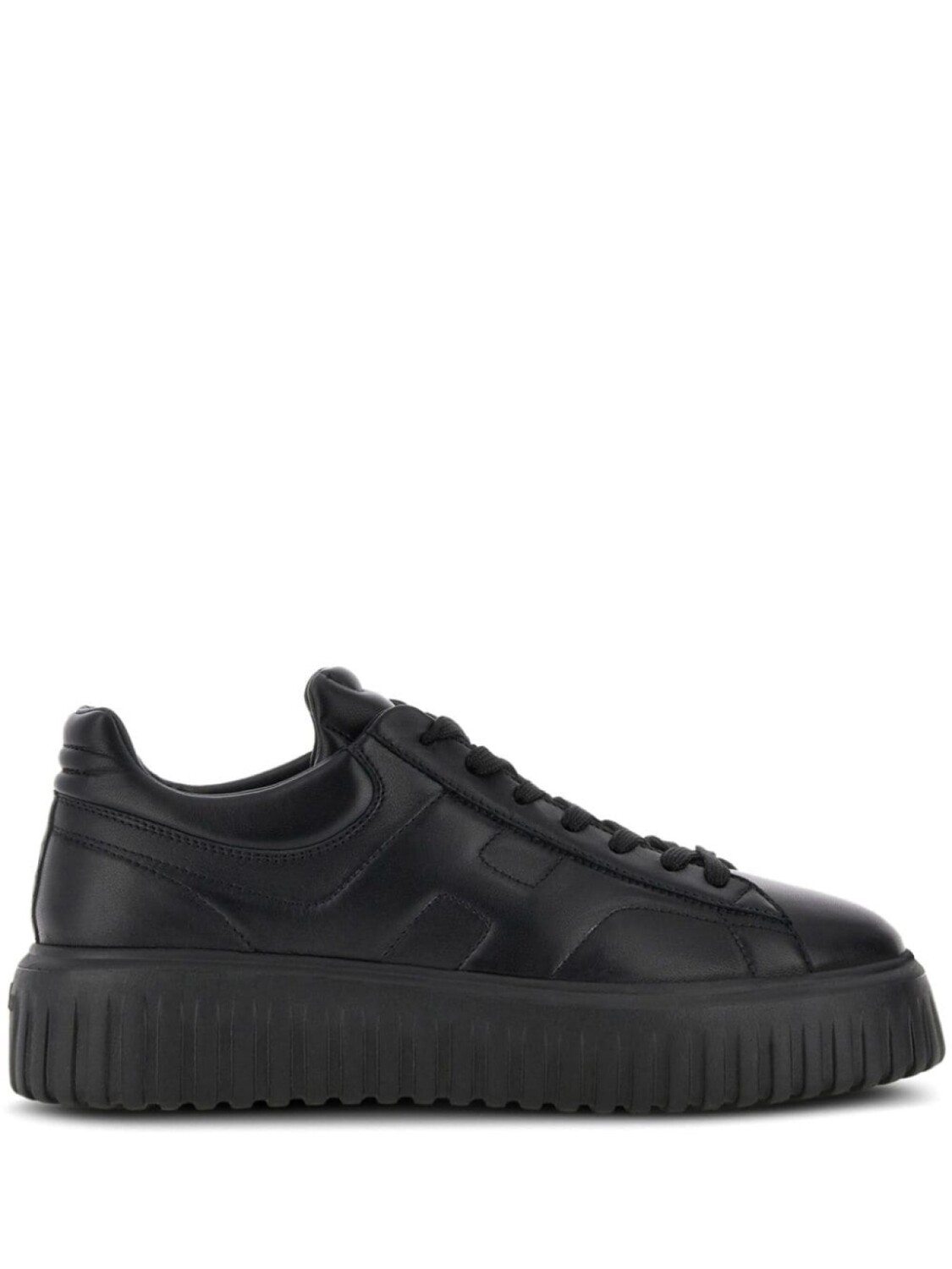Hogan H-Stripes leather sneakers, черный