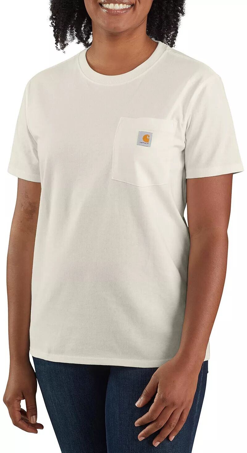Женская футболка Carhartt WK87 с карманами для спецодежды из нержавеющей стали