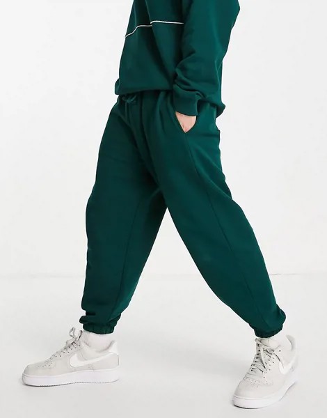Темно-зеленые oversized-джоггеры от комплекта ASOS DESIGN-Зеленый цвет