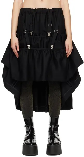 Черная многоярусная юбка-миди Noir Kei Ninomiya, цвет Black