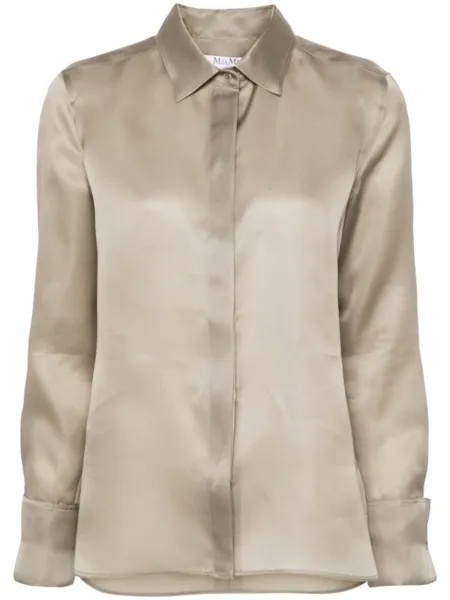 Шелковая рубашка Nola Max Mara, зеленый