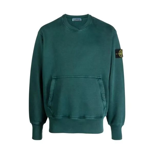 Футболка qualitativer pullover mit patch v0157 petrol v0157 petrol Stone Island, серебряный