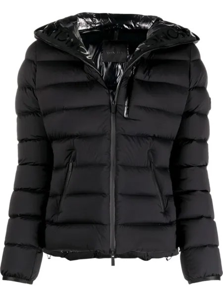Пуховик с нашивкой-логотипом Moncler, черный