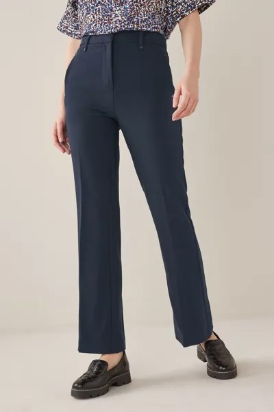Элегантные брюки с расклешенными штанинами и эластичной спинкой Next, синий