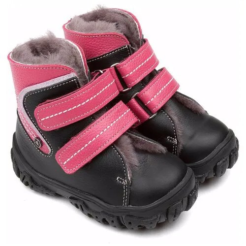 Ботинки Tapiboo, размер 24, черный, розовый