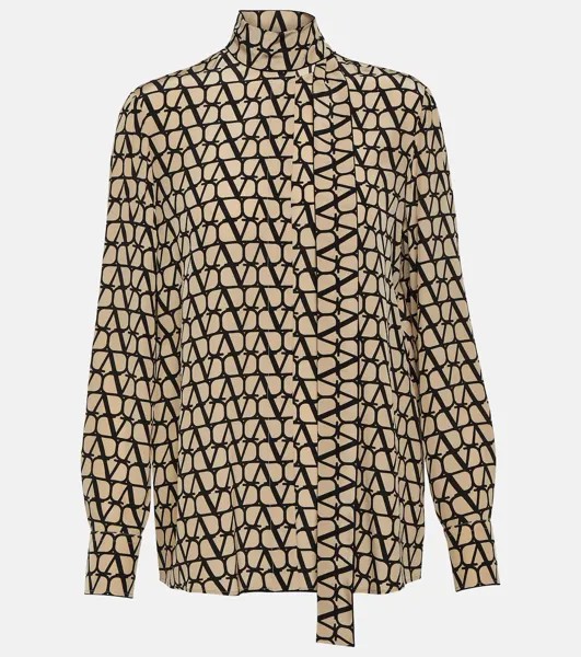 Блуза Toile Iconographe из шелкового крепдешина Valentino, мультиколор