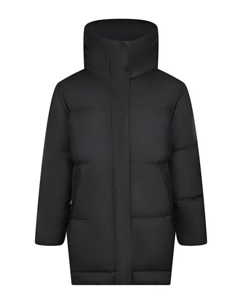Черная стеганая куртка с капюшоном ADD