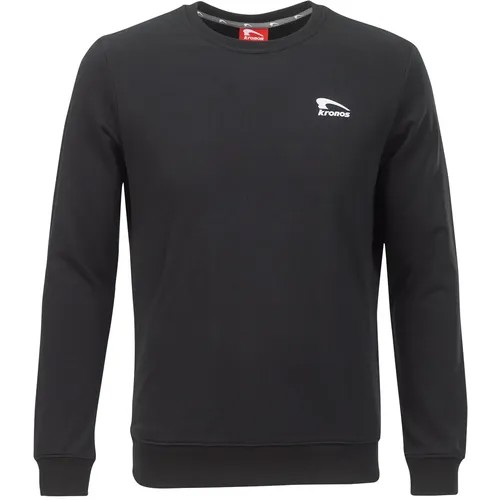 Толстовка мужская, KRONOS, MEN'S CREWNECK, цвет черный, размер M