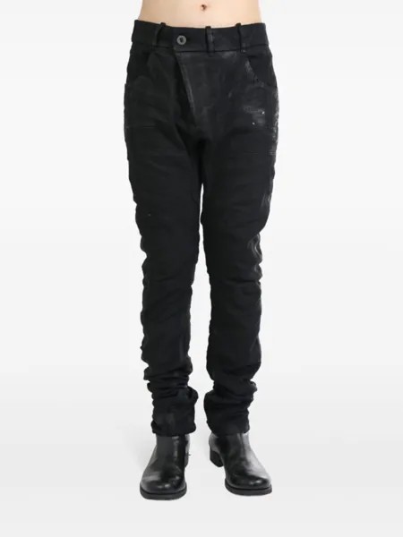 Boris Bidjan Saberi хлопковые джинсы с заниженным шаговым швом, черный