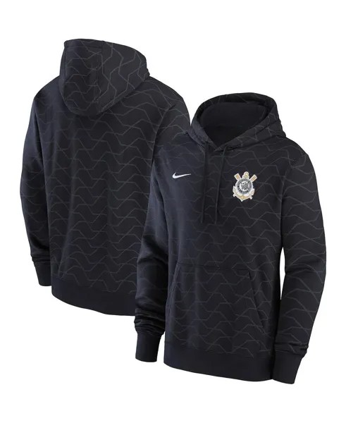 Мужской черный флисовый пуловер с капюшоном Corinthians Nike