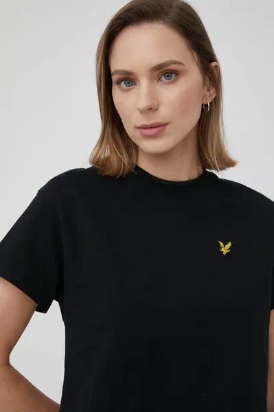 Хлопковая футболка Lyle & Scott, черный