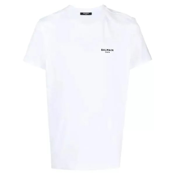 Футболка logo-print cotton t-shirt from Balmain, белый