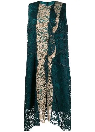 Antonio Marras платье асимметричного кроя с кружевными вставками