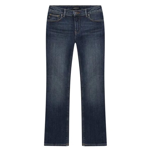 Джинсы с декоративными потертостями Emporio Armani