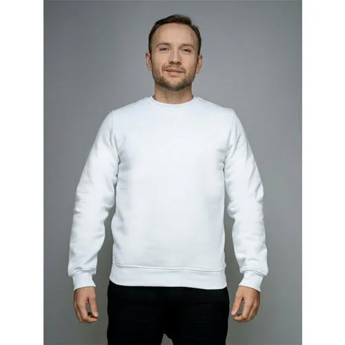 Свитшот Uzcotton Premium, размер 48-50\L, , белый