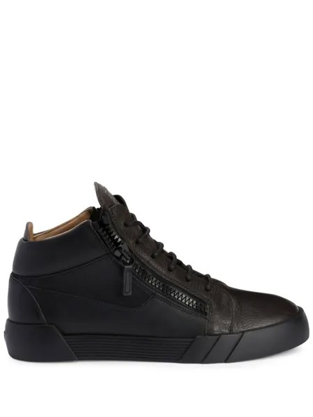 Giuseppe Zanotti высокие кеды на молнии, черный