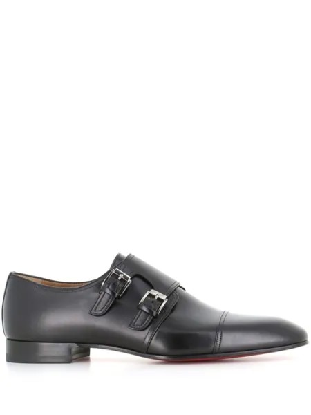 Christian Louboutin лоферы с пряжками, черный