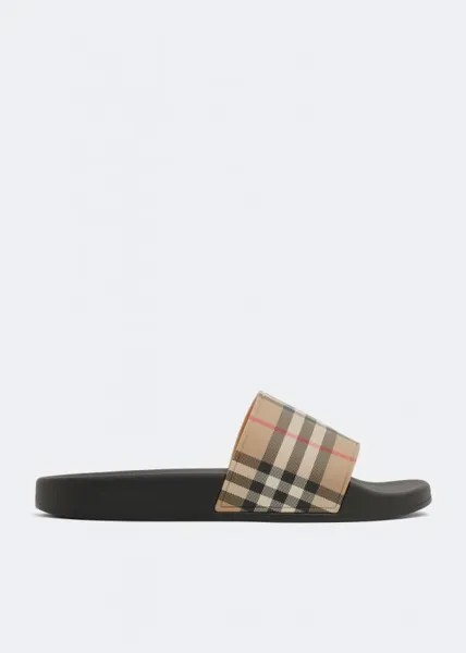 Шлепанцы BURBERRY Furley slides, принт