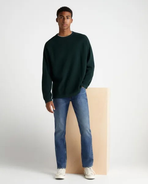 Обычные мужские джинсы из экологически чистой ткани и стирки. Green Coast, темно-синий