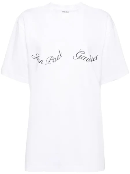 Jean Paul Gaultier футболка с логотипом, белый