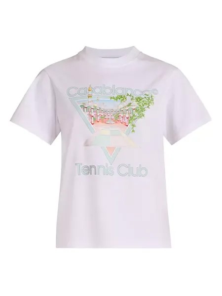 Хлопковая футболка с принтом Tennis Club Icon Casablanca, цвет tennis club icon pastelle