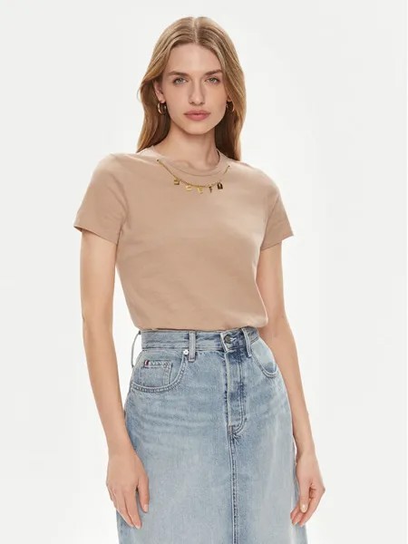 Футболка стандартного кроя Elisabetta Franchi, бежевый