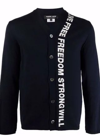 Comme Des Garçons Homme Deux кардиган с надписью