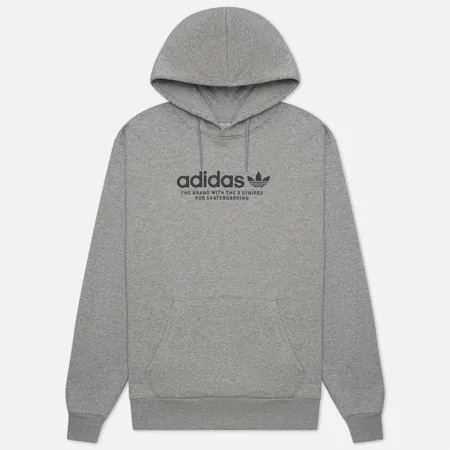 Мужская толстовка adidas Skateboarding 4.0 Logo Hoodie, цвет серый, размер XL