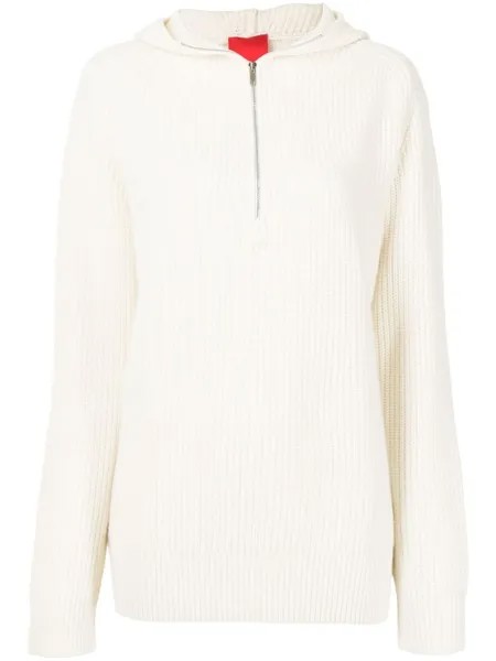 Кашемировое худи оверсайз на молнии Cashmere In Love, белый
