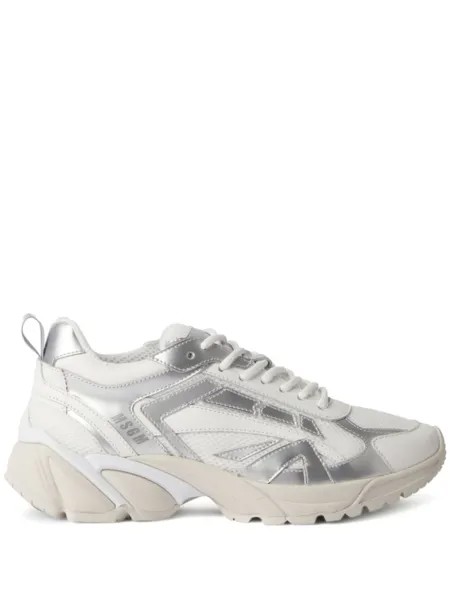MSGM кроссовки с тисненым логотипом, белый