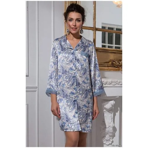 Рубашка Dolce Vita (70% шелк) Миа-Аморе 5917 (бело-голубой M)