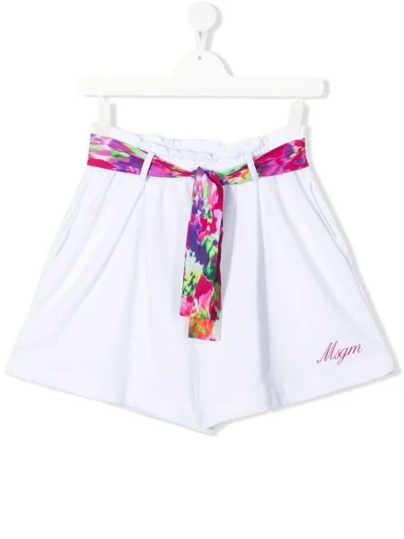MSGM Kids расклешенные шорты с завышенной талией