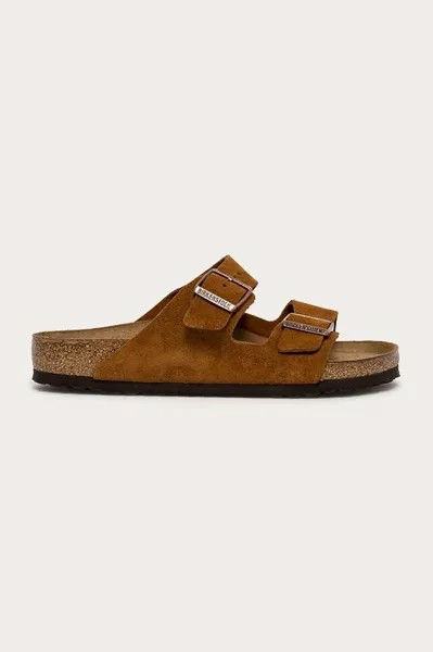 Кожаные шлепанцы Arizona Birkenstock, коричневый