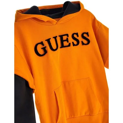 Худи GUESS, размер 12, оранжевый, желтый