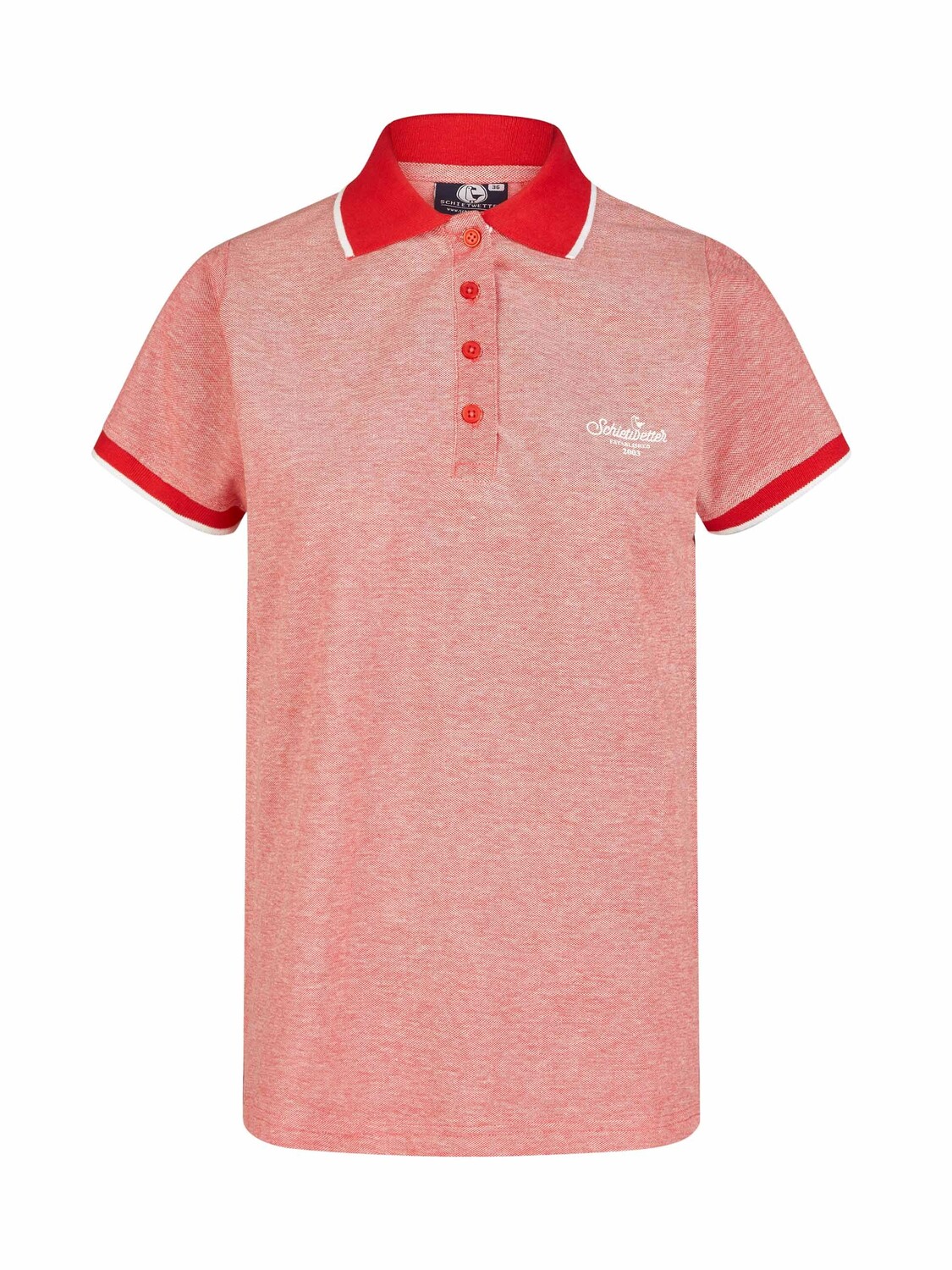 Поло SCHIETWETTER Polo Shirt Kania, 100% Baumwolle,, цвет red/white