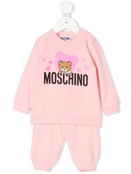 Moschino Kids спортивный костюм с графичным принтом