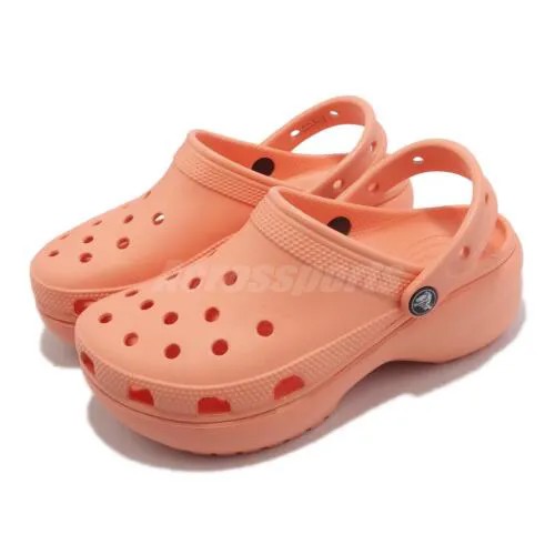 Crocs Classic Platform Clog W Papaya Orange Women Slip On Sandals 206750-83E