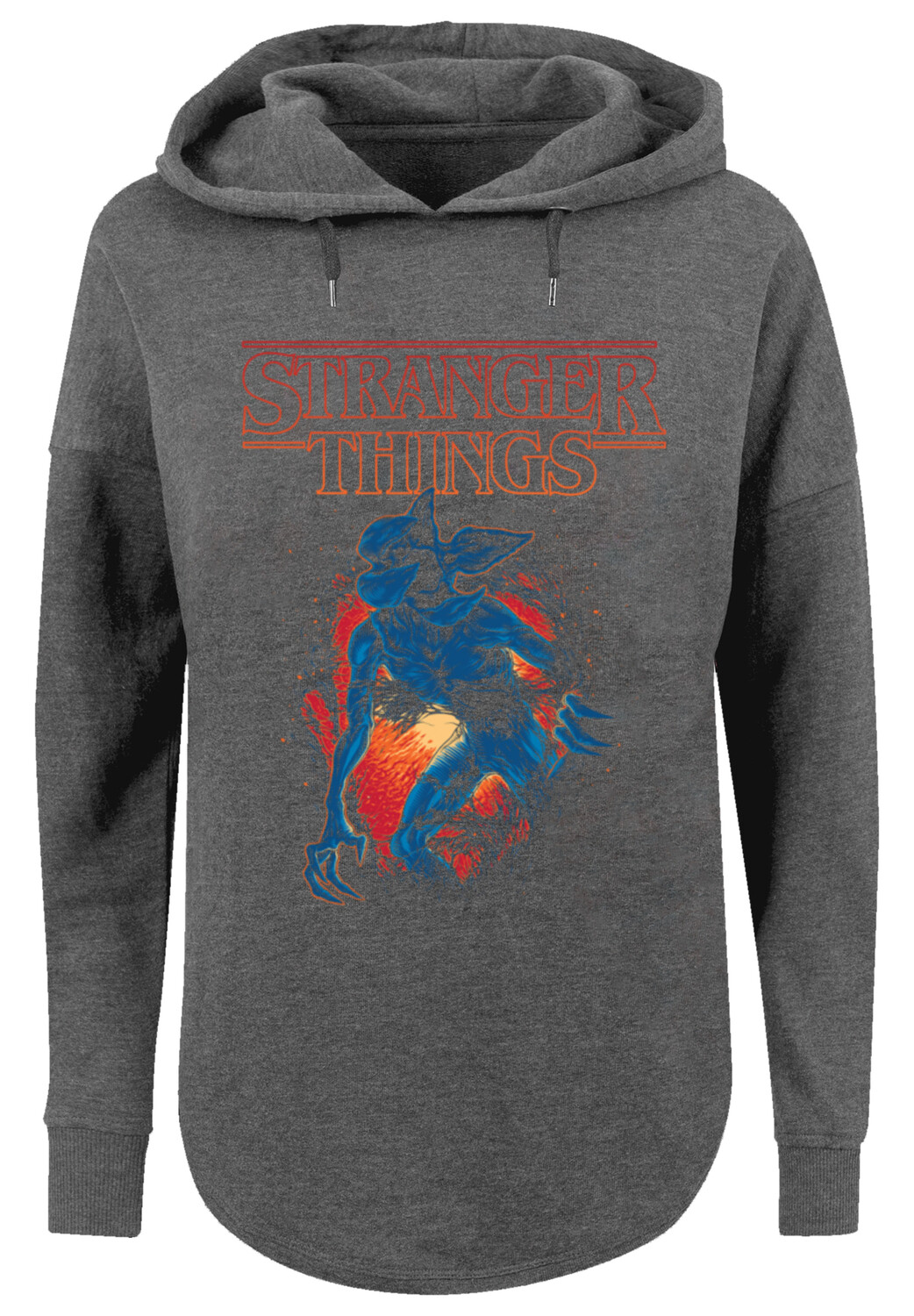 Свитер F4NT4STIC Oversized Hoodie Stranger Things DemoCave Netflix TV Series, цвет charcoal