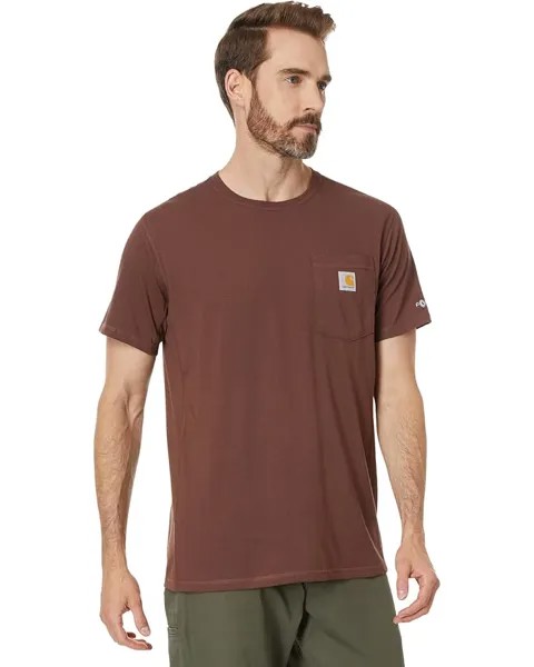Футболка Carhartt Force Relaxed Fit Midweight Short-Sleeve Pocket, цвет Mocha Heather