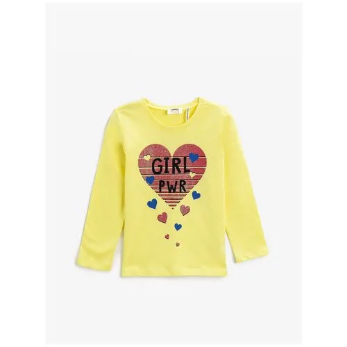 Лонгслив KOTON GIRLS, 2YKG17658OK, цвет: YELLOW, размер: 5-6