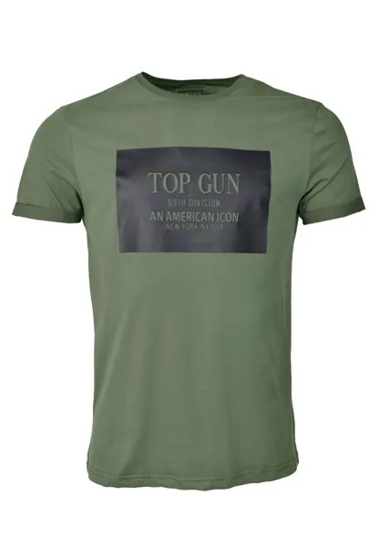 Футболка с принтом TOP GUN, оливковый