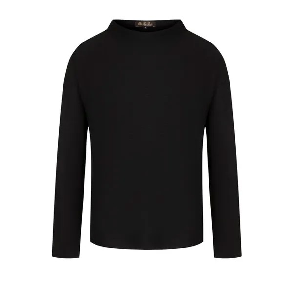 Однотонный пуловер из смеси кашемира и шелка Loro Piana