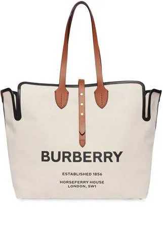 Burberry объемная парусиновая сумка Belt