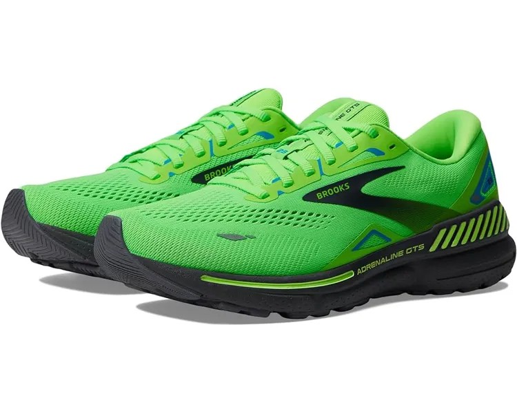 Кроссовки Brooks Adrenaline GTS 23, цвет Green Gecko/Grey/Atomic Blue
