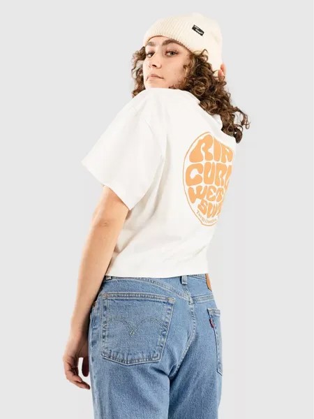 Укороченная футболка Wettie Icon Rip Curl, белый