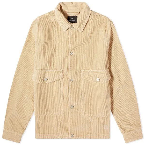 Куртка Paul Smith Cord Overshirt, коричневый