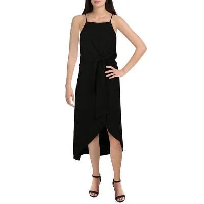 Женское черное платье миди с вырезом на завязках спереди Gilli M BHFO 1403